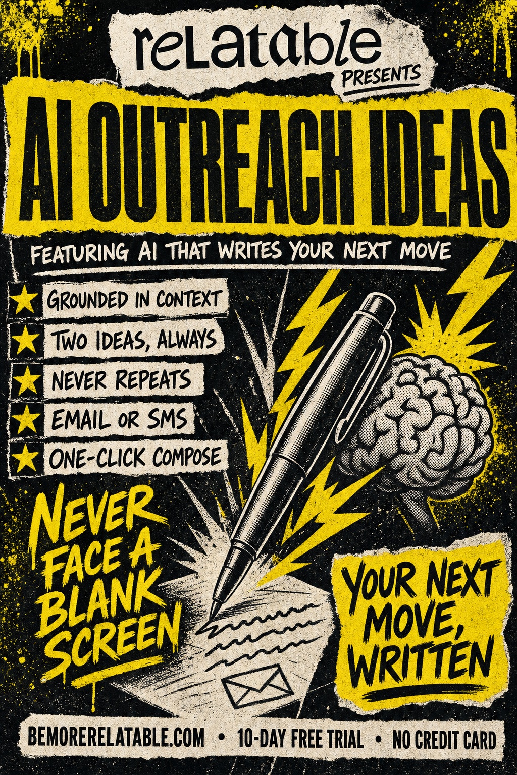 AI Outreach Ideas — Relatable gig poster