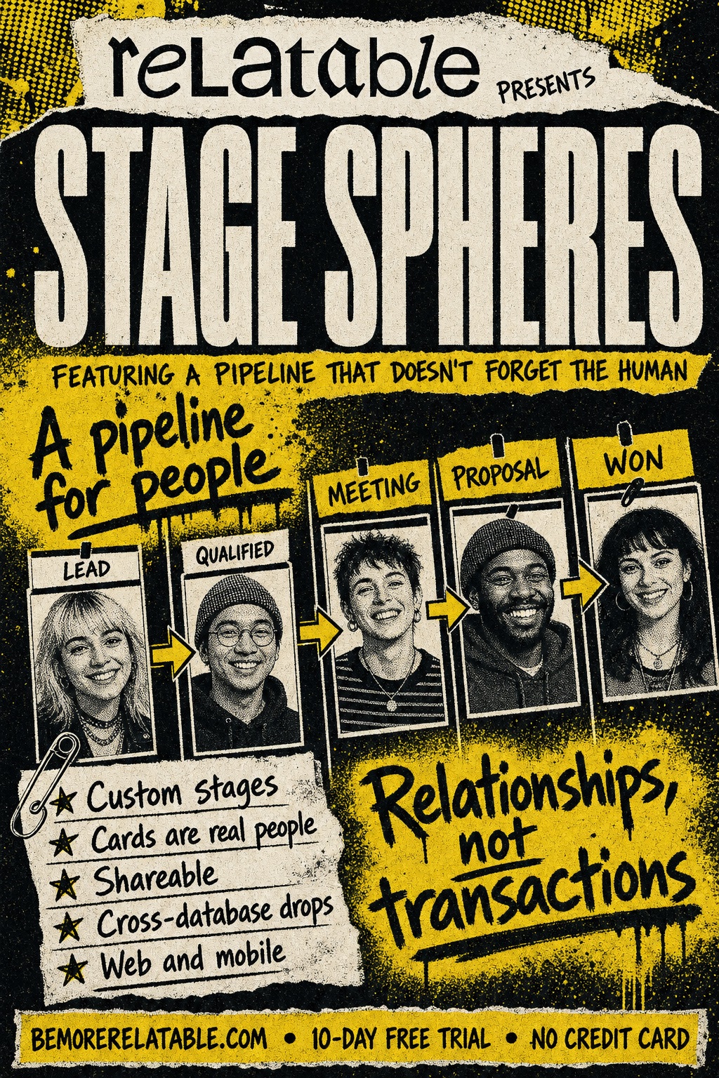 Stage Spheres — Relatable gig poster