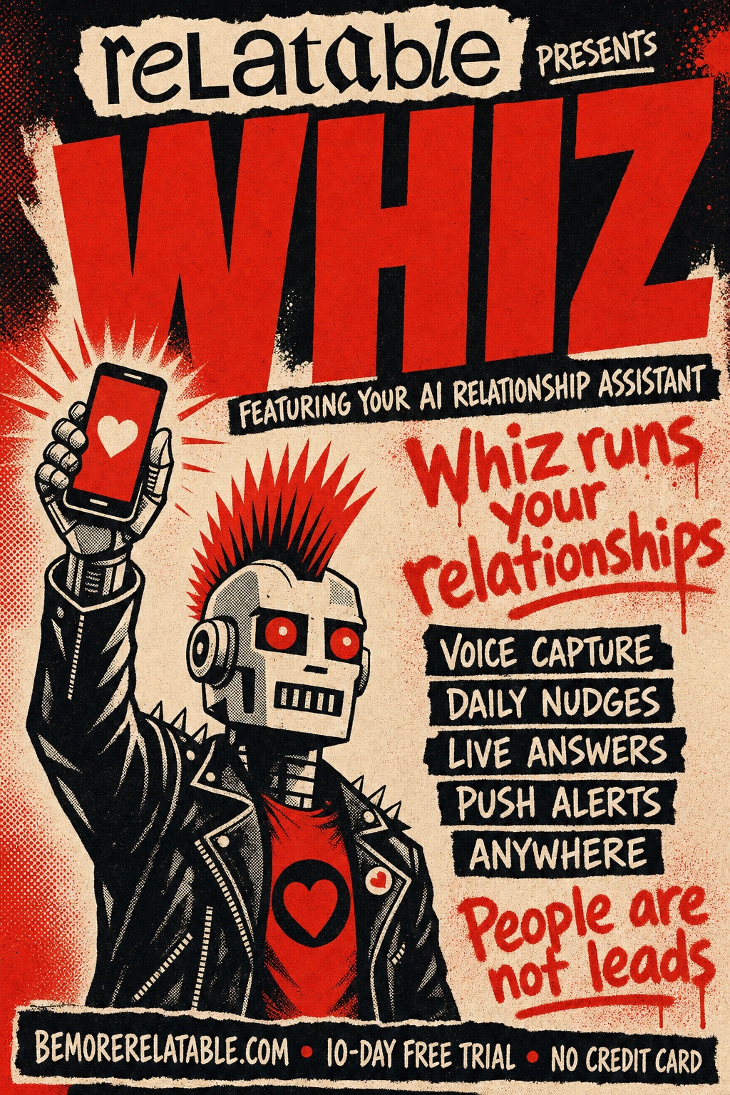 Whiz — Relatable gig poster
